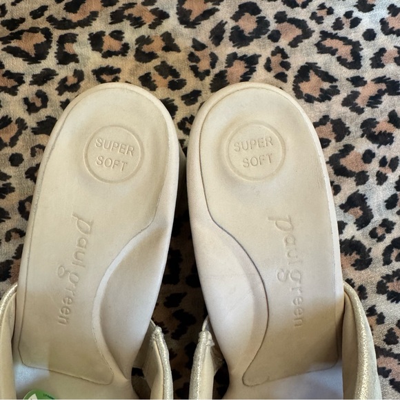 Paul Green Lauren Block Heeled Sandals in Mineral Metallic NWOB size 7 - Picture 8 of 10